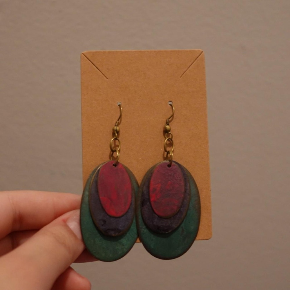 Layer Boho Oval Earrings